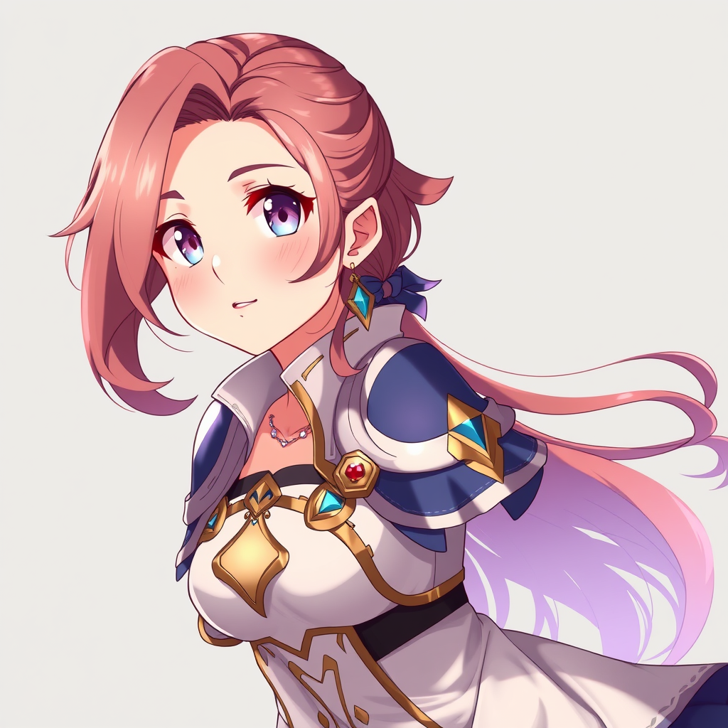 Novel Images idea: NovelAI inspired anime illustration, refined character design, soft cel shading, Camilla from fire emblem , premium anime illustration, gallery-qualit