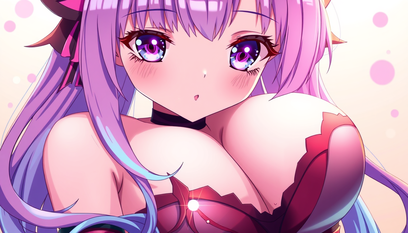 Anime idea: anime style, vibrant colors, expressive eyes, Latex. Big breast , detailed anime illustration