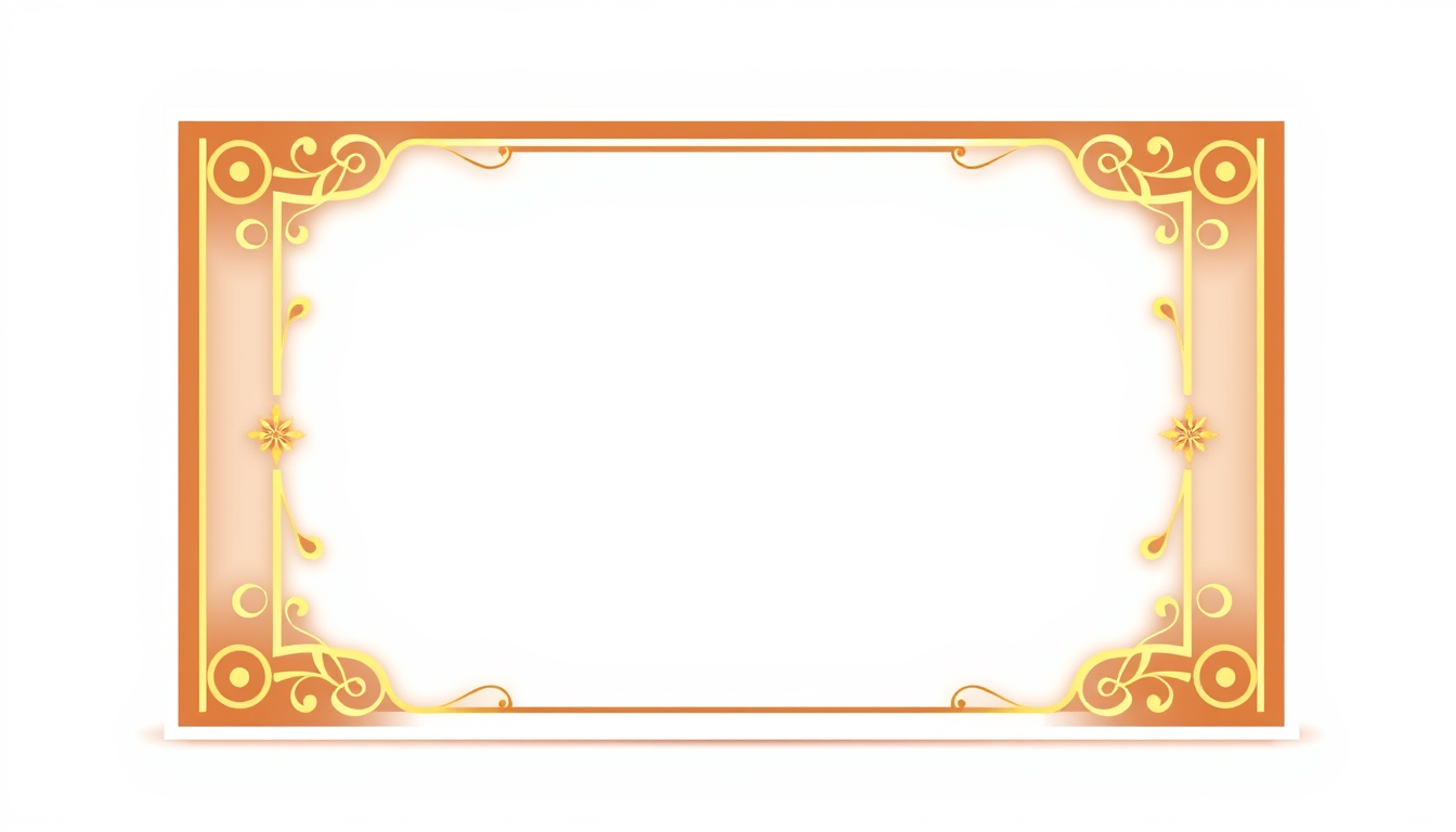 Cards idea: greeting card design, folded card artwork, clean composition, decorative frame, open message space, 誕生日カード , printable card illustration, warm polishe