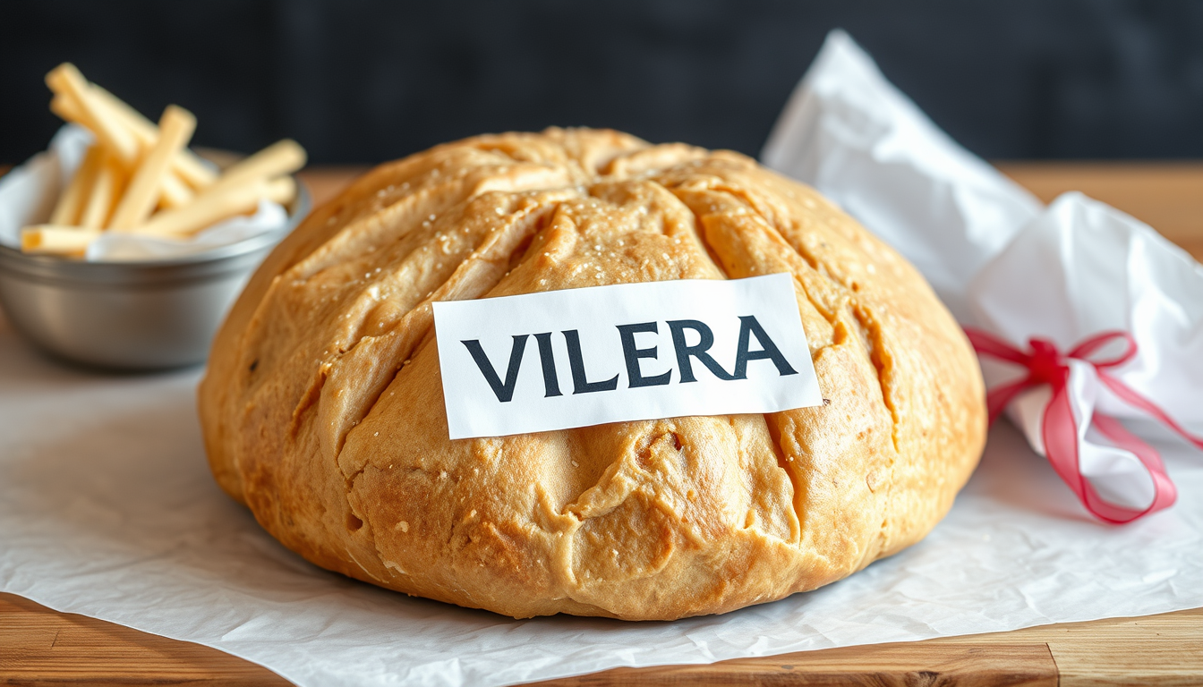 Main art studio: ein riesen döner wo auf dem papier VLERA drauf steht