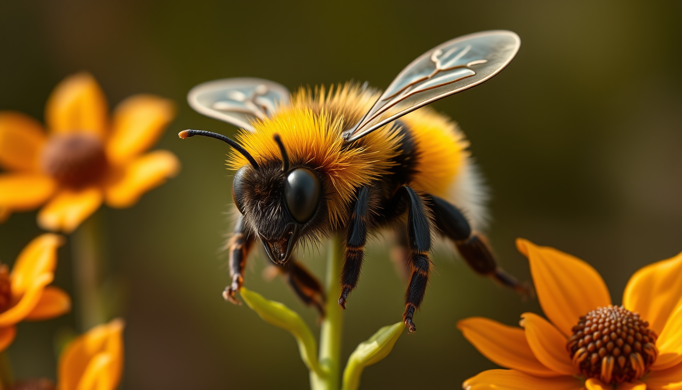 Main art studio: a sweet bumblebee with an october theme