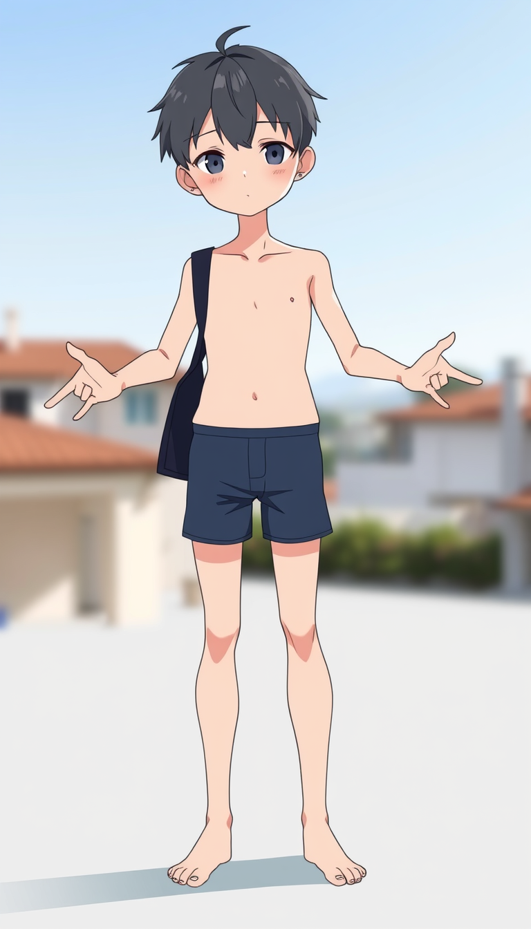 Pose idea created from the prompt: a clear single-character pose reference with readable weight, gesture, limb separation, camera angle, and simple clothing, deliberate compos