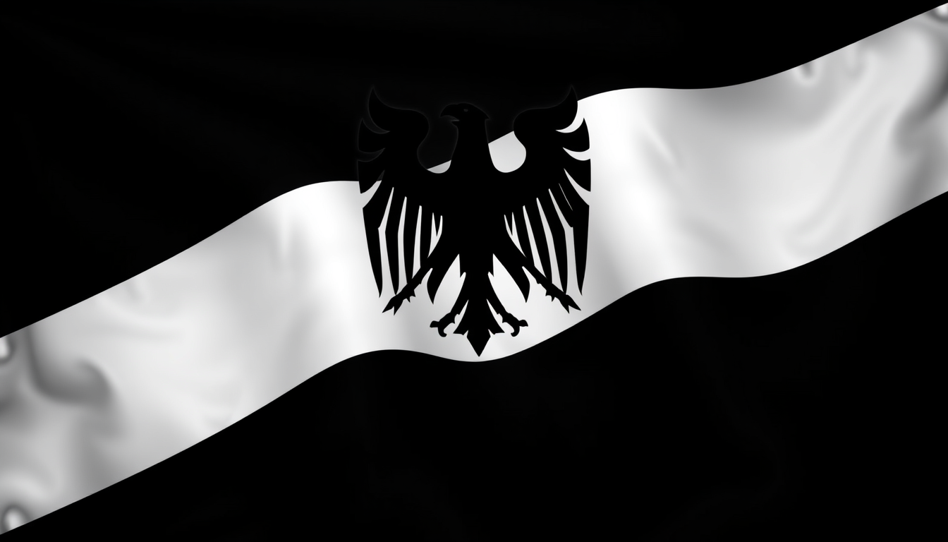 Main art studio: deutsche Flagge in Schwarz-Weiß-Grau-Tönen gemalt. obennsvhwarz, mitte dunkleres.grau unten helleres.grau.......KEINE VERFICKTEN.FARBEN!!!!!!!