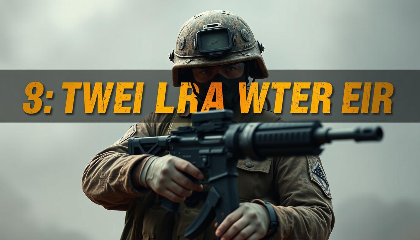 YouTube Banner idea created from the prompt: youtube channel banner, wide 16:9 composition, bold branding graphics, A soldier not flinching during action , channel-art ready banner