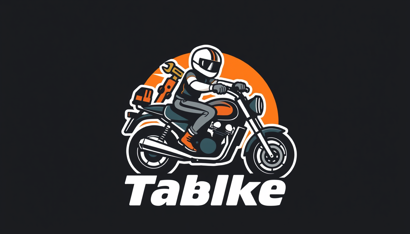 Logo idea created from the prompt: logo design, clean minimal mark, bold simple shapes, balanced composition, je veut cree un logo pour un garagede moto avec un personnage ani