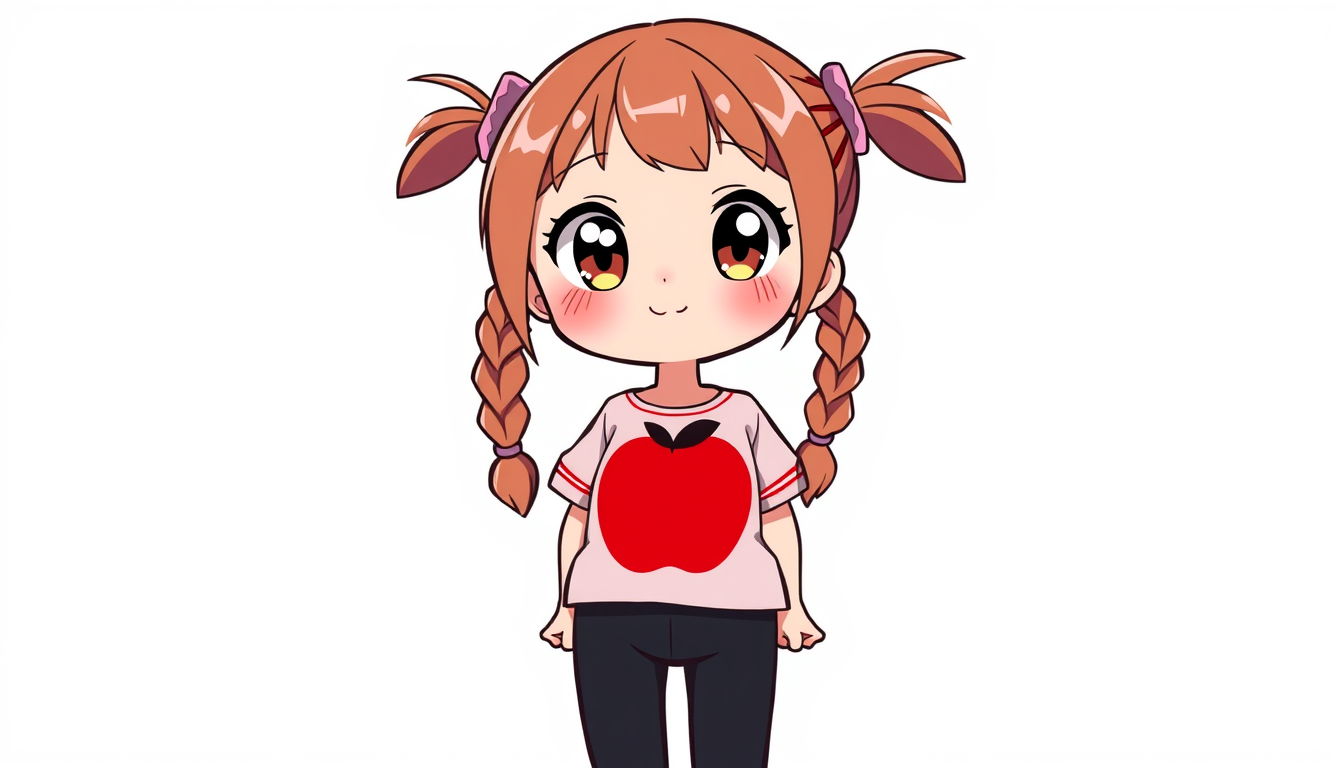 Anime Characters idea: an anime character with a legible silhouette, controlled costume language, and expressive face, deliberate composition, Cute 2D illustrated gaming You