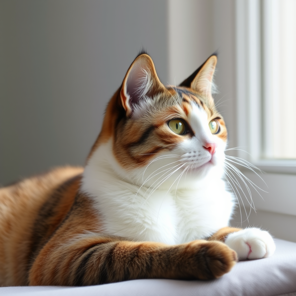 Main art studio: a cat