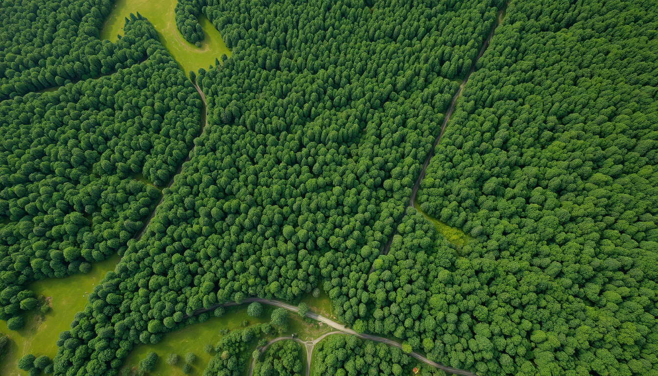 Main art studio: Erstelle eine sehr große, hochauflösende topografische Darstellung einer vollständig flachen, grünen Landschaft aus der exakten Draufsicht. Die Fläche