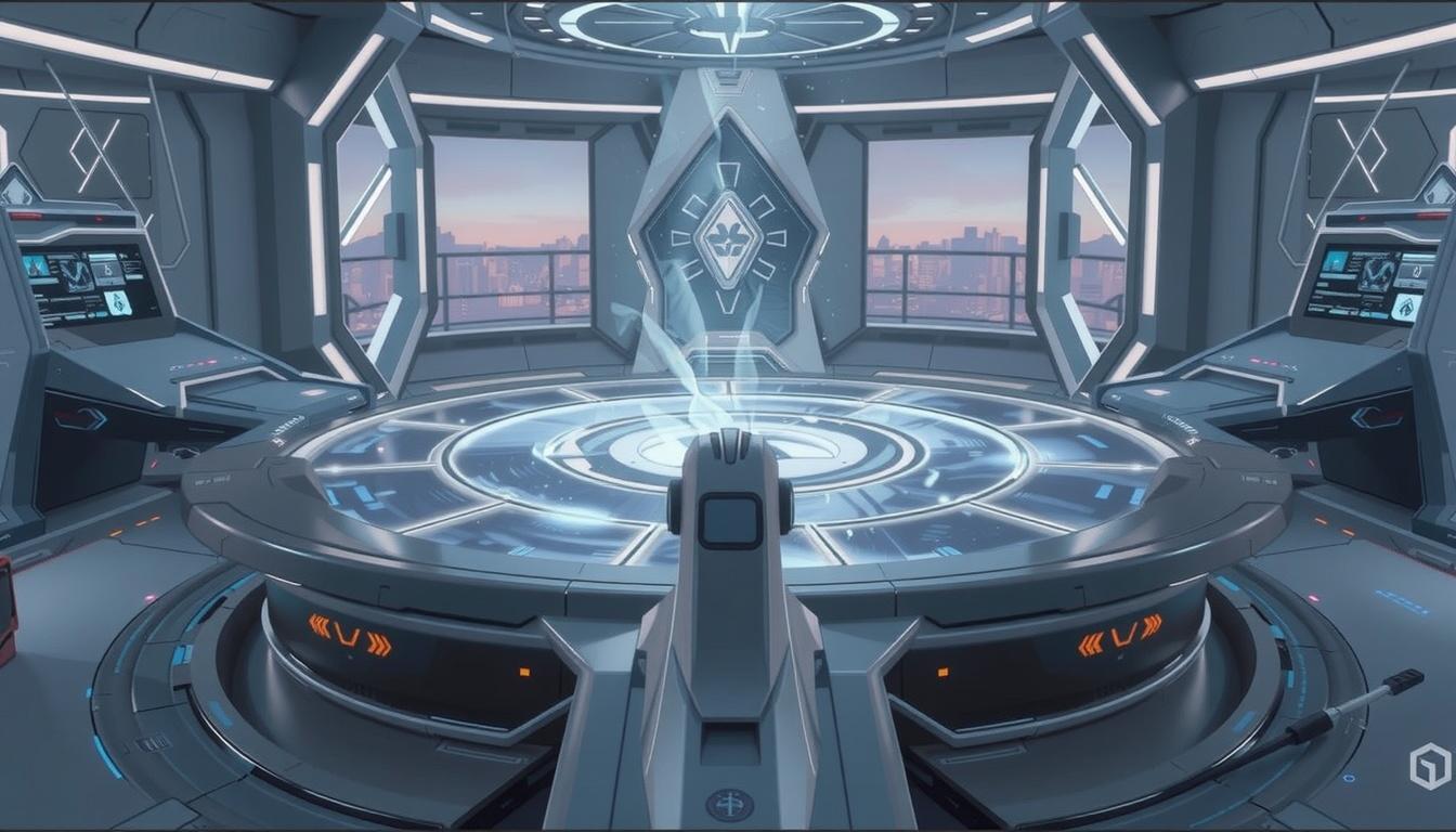 Main art studio: remove the central futuristic zone