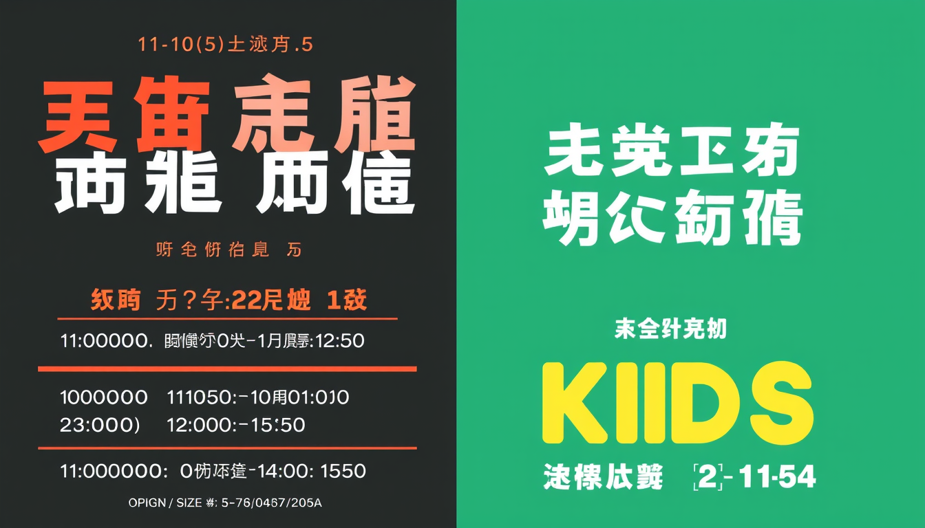 Flyer idea created from the prompt: event flyer design, bold eye-catching layout, clear hierarchy, space for text, 民間学童保育の個別説明会のお知らせを作成して 11/15(日)限定5枠。 ・10:00～10:50 ・11:00～11:5
