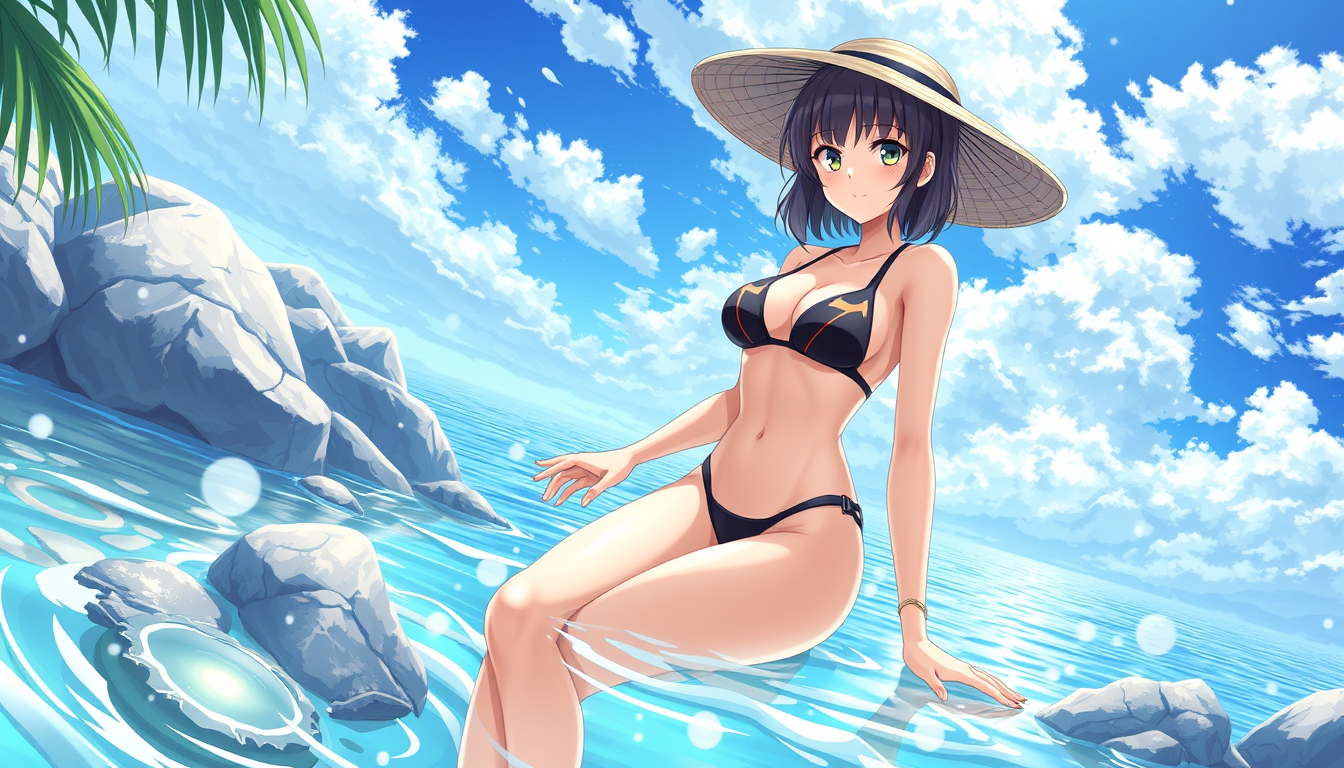 Main art studio: beautiful women wearing swim suit anime