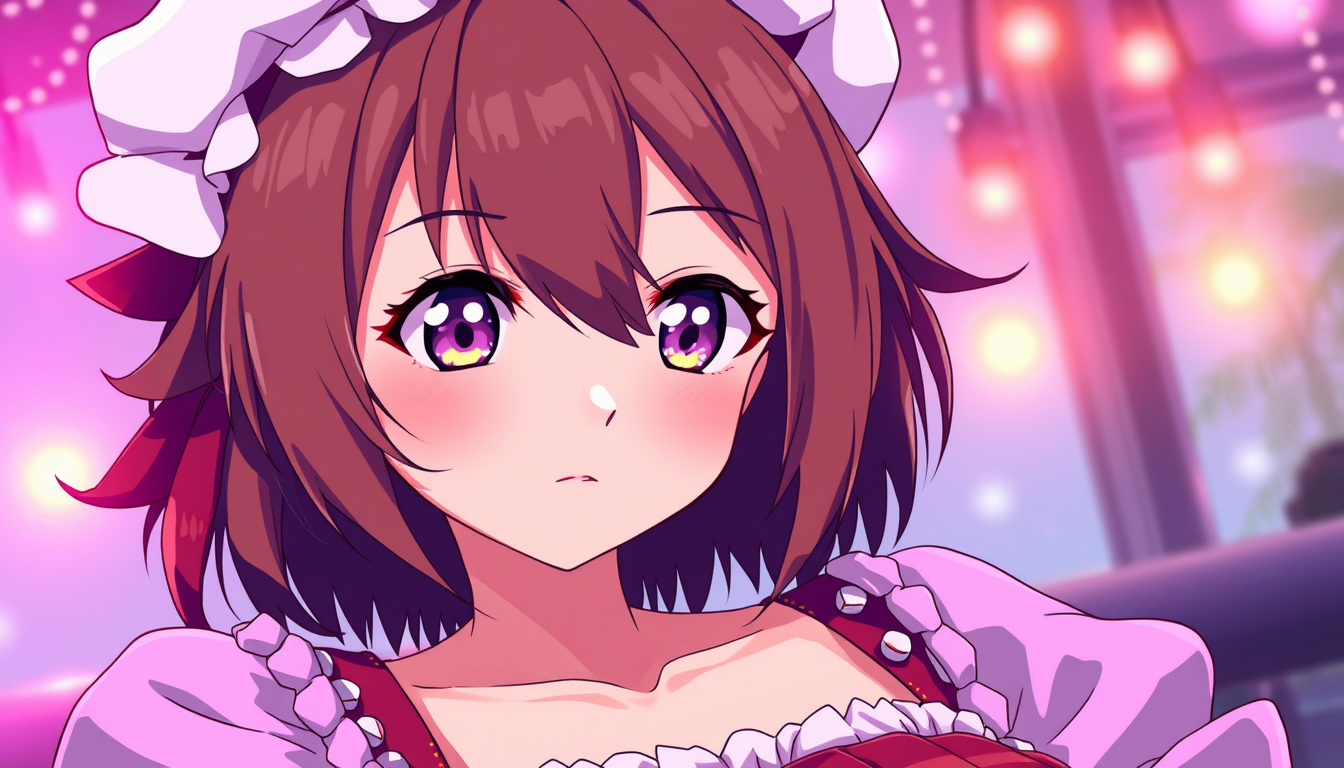 Anime idea: anime style, vibrant colors, expressive eyes, Toga sur un lit , detailed anime illustration
