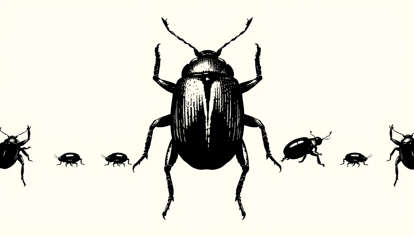 Main art studio: Make the black beetles wallpaper trend