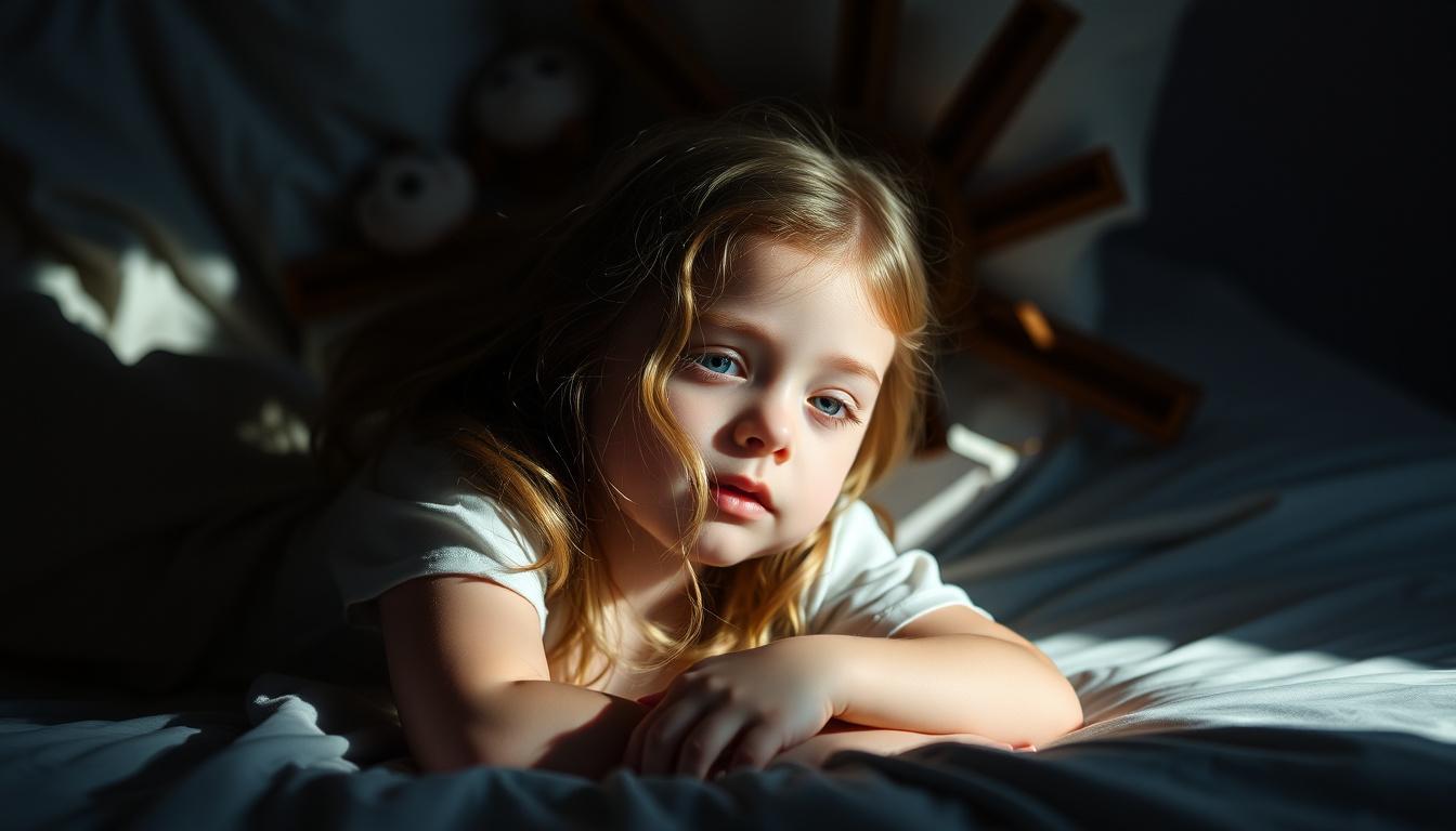 Main art studio: a girl lying on a bed