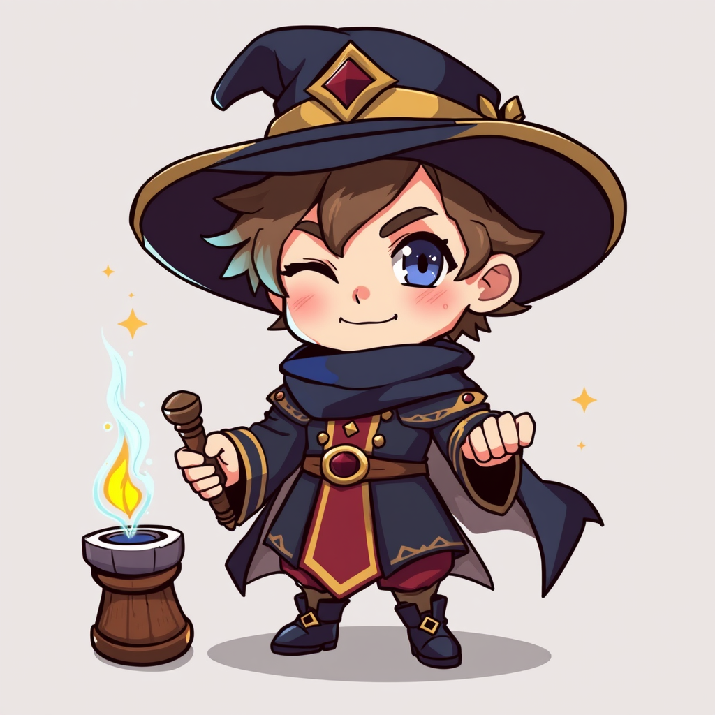 Main art studio: chibi game portrait magician