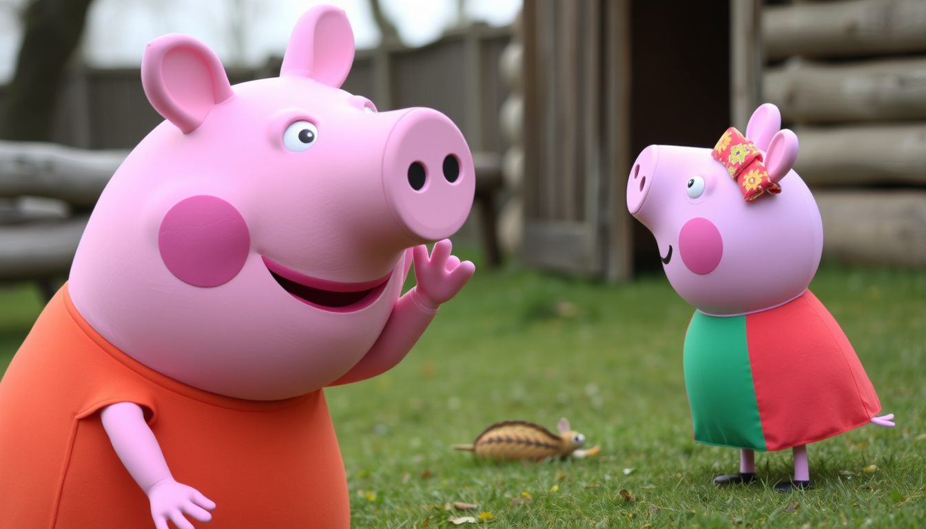 Main art studio: faz um pincher abraçado com a peppa pig
