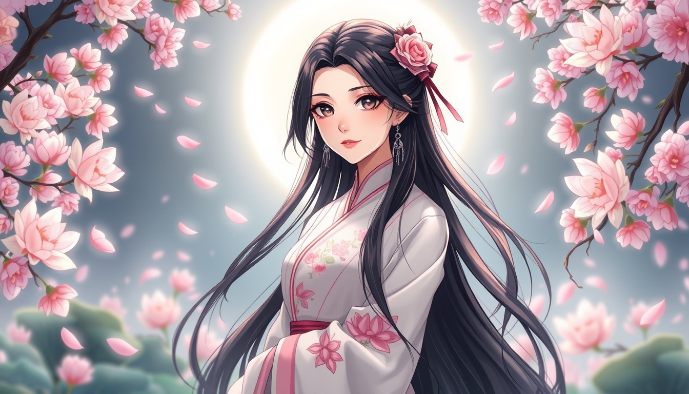 Character idea created from the prompt: an original character defined by silhouette, role, outfit, palette, and expression, deliberate composition, A beautiful ancient Chinese fant