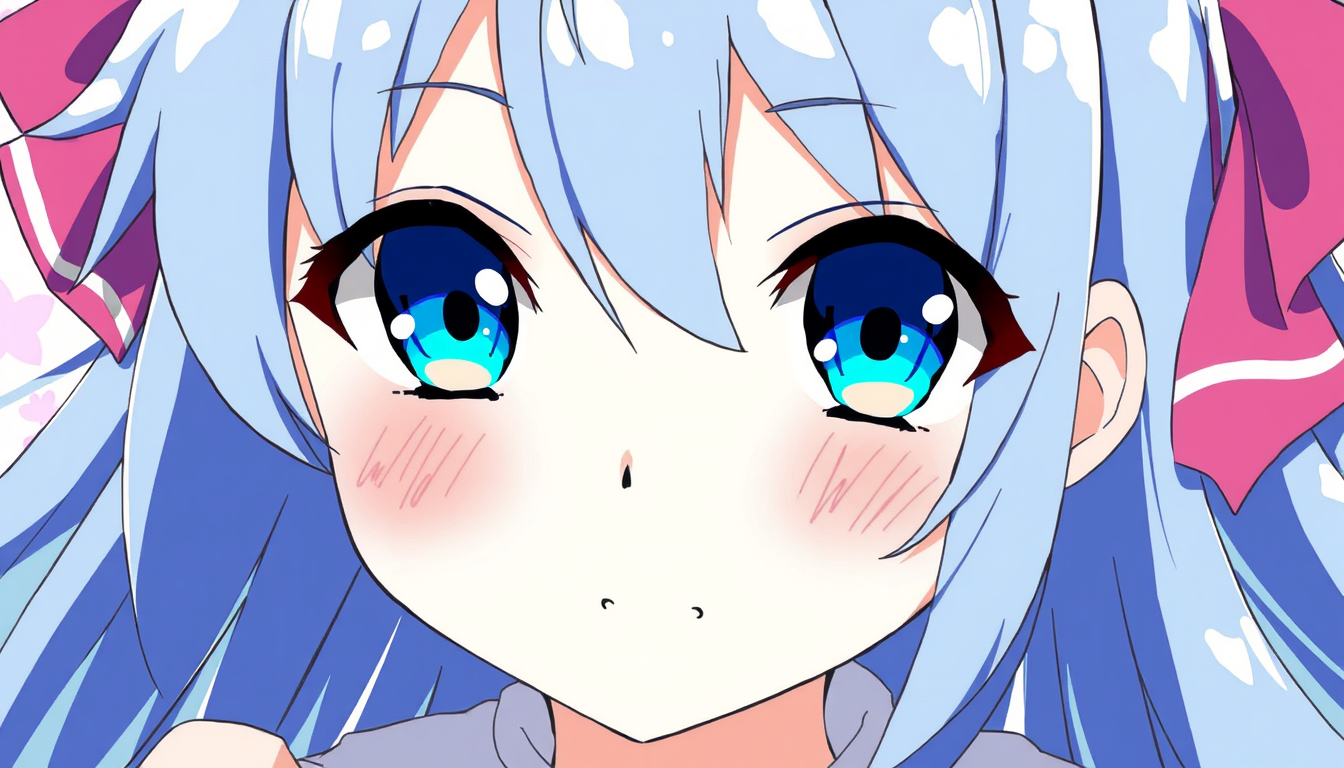 Anime idea: anime style, vibrant colors, expressive eyes, بنت انمي كيوت , detailed anime illustration