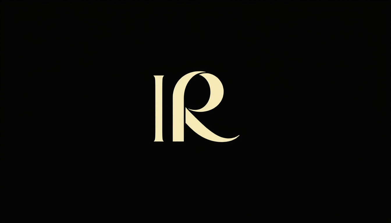 Main art studio: reate a minimalist abstract wordmark logo for a modern perfume brand called IRIS. Create an iconic IRIS monogram logo inspired by the simplicity and l