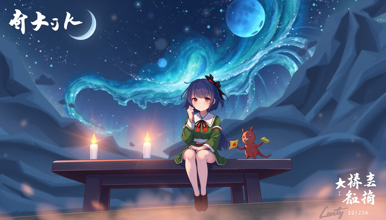 Main art studio: 画像を作って。成人女性のビキニ姿。タイプ：アニメ。ビキニの色：白。髪型：ロングヘア。雰囲気：セクシーで大人っぽい。