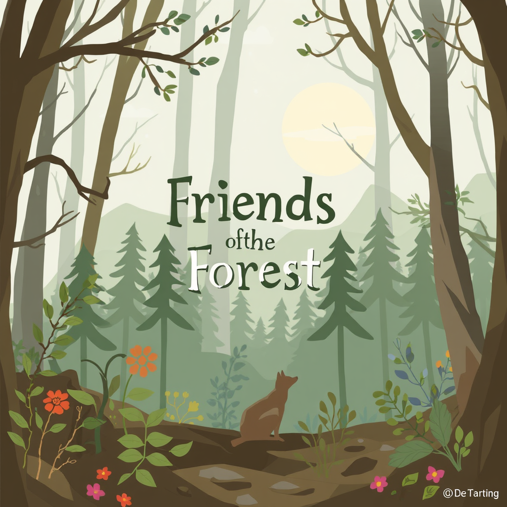 Main art studio: zrób mi kolorowanke pod nazwą Friends of the Forest na 15 stron