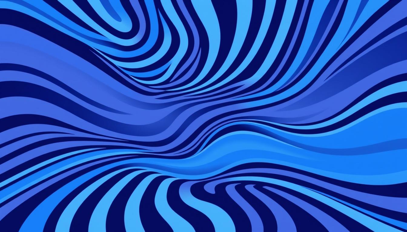 Main art studio: Flat vector 16:9 background of retro psychedelic zebra stripes, optical illusion distortion waves, parallel flowing liquid stripes that squeeze and ex