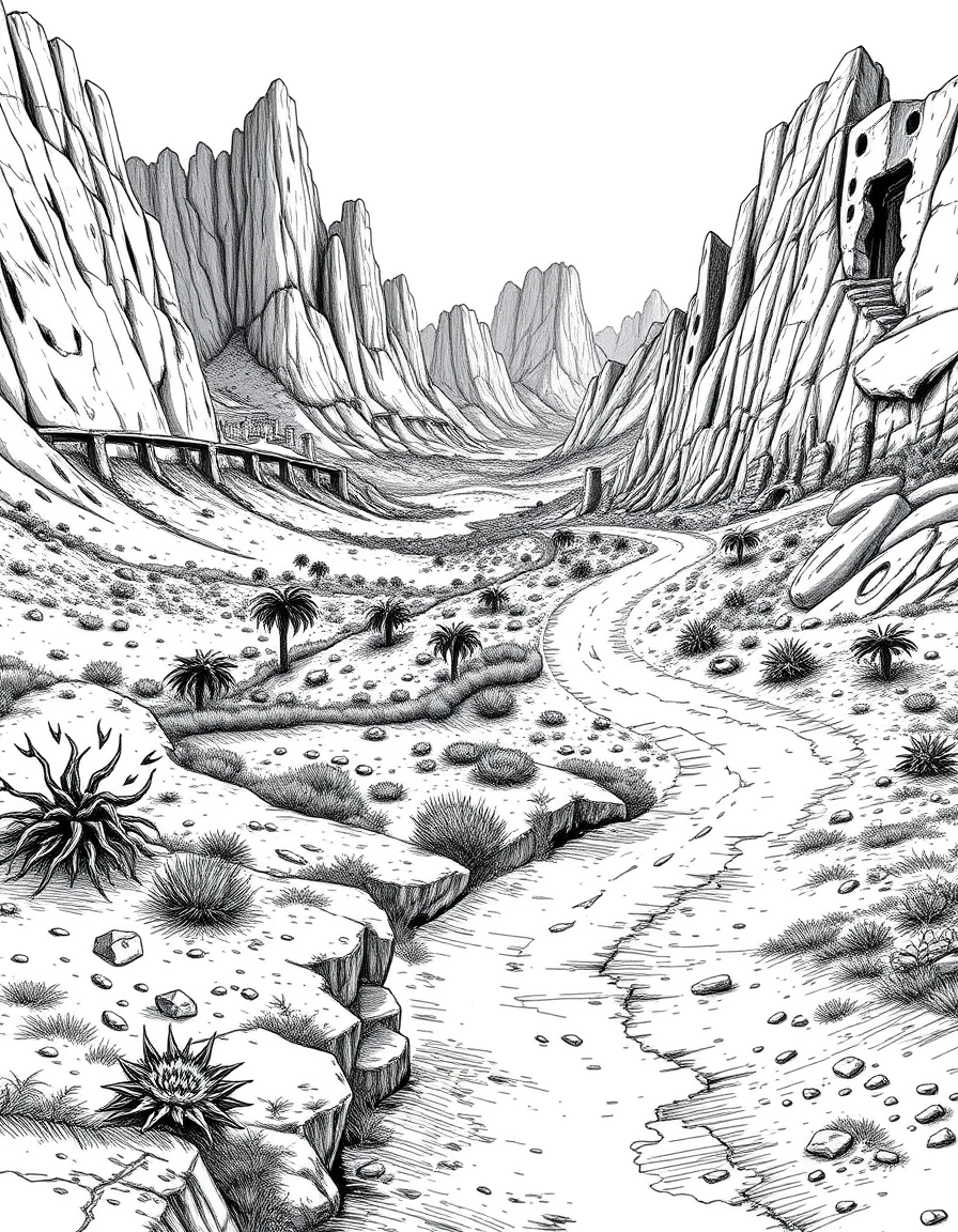AI Art prompt example created from the prompt: A richly detailed 2D JRPG background, 816x576 pixels, inspired by the adventurous worldbuilding of Hunter x Hunter and the rough charm of 19