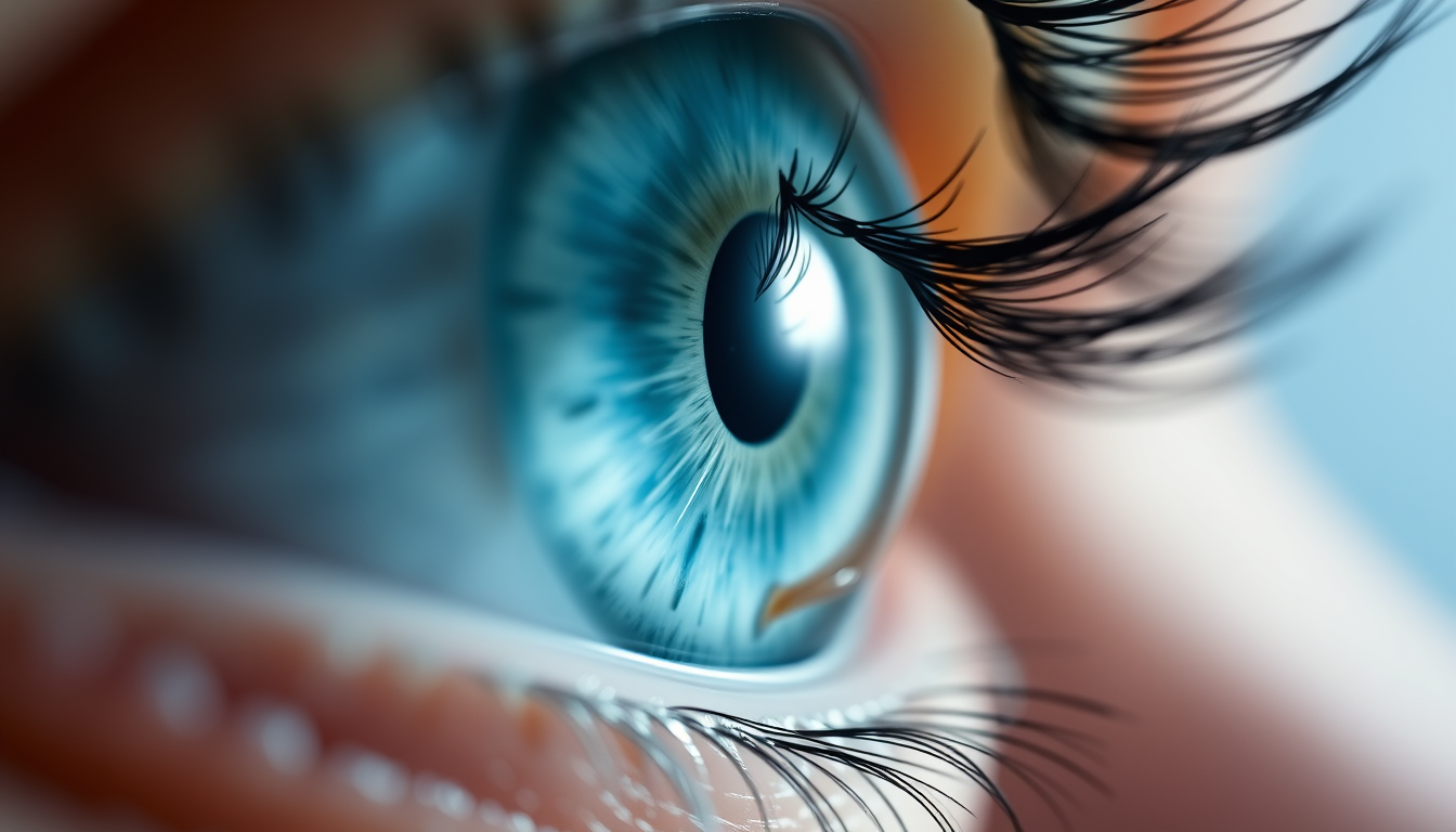 Main art studio: Give me a video of a blue eye that gradually is more like the earth as a globe and it blinks slowly with a bit of moistness but not actually crying