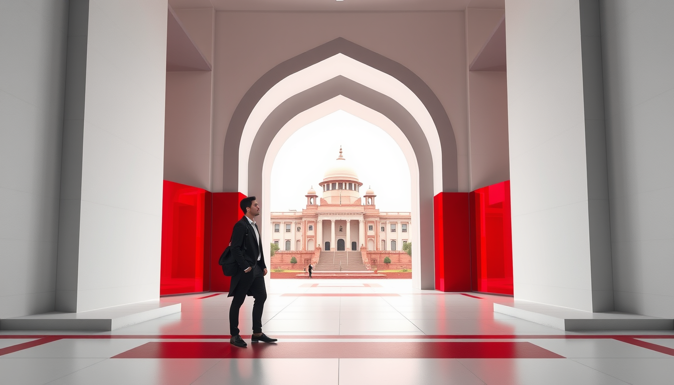 Main art studio: Create a premium Instagram square (1:1) educational announcement background with a clean white editorial design using only red, black, and white. Feat