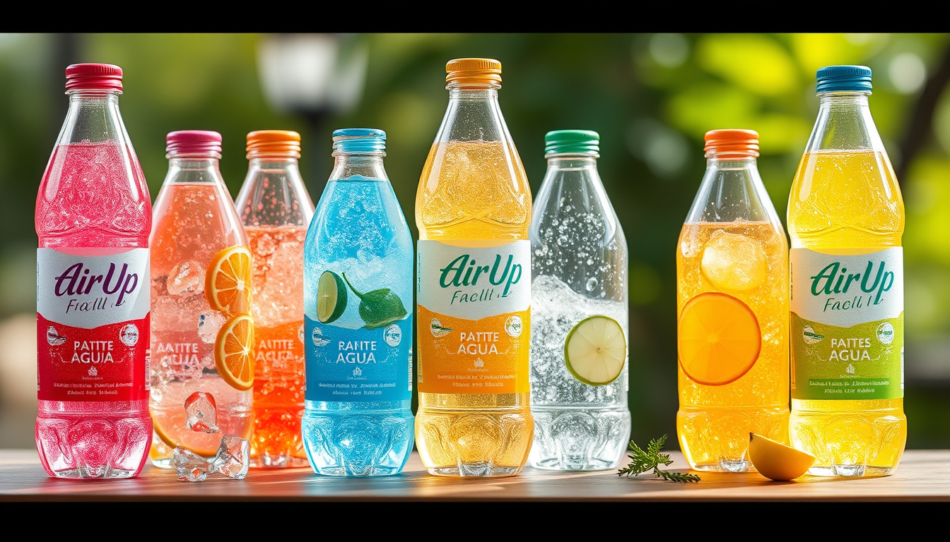 Main art studio: Una promocion de una botella que cambia el sabor de la botella del agua que la botella sea de plastico , salus y que se cambie el sabor con distintos