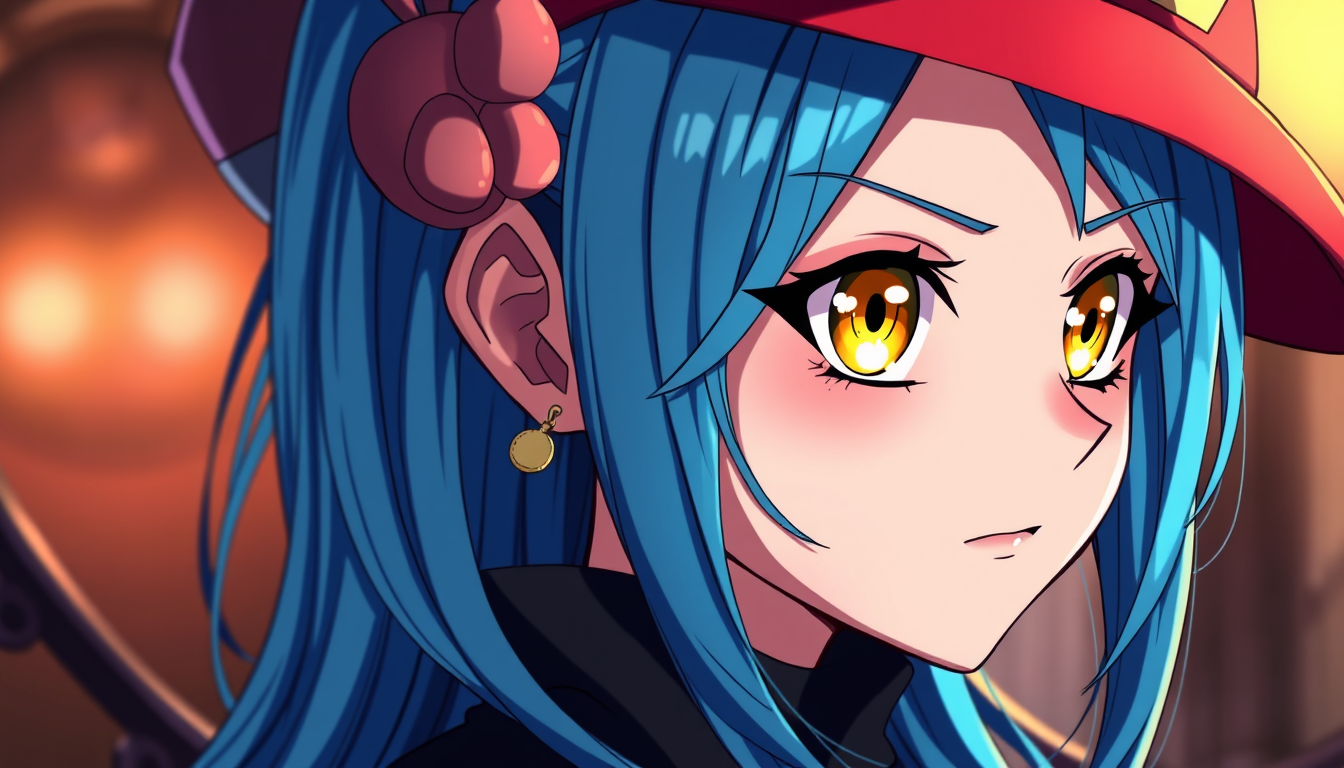 Anime idea: anime style, vibrant colors, expressive eyes, Eine wunderschöne Anime-Figur, ein 16-jähriges Mädchen und die Tochter von Dracule Mihawk aus One Piece.
