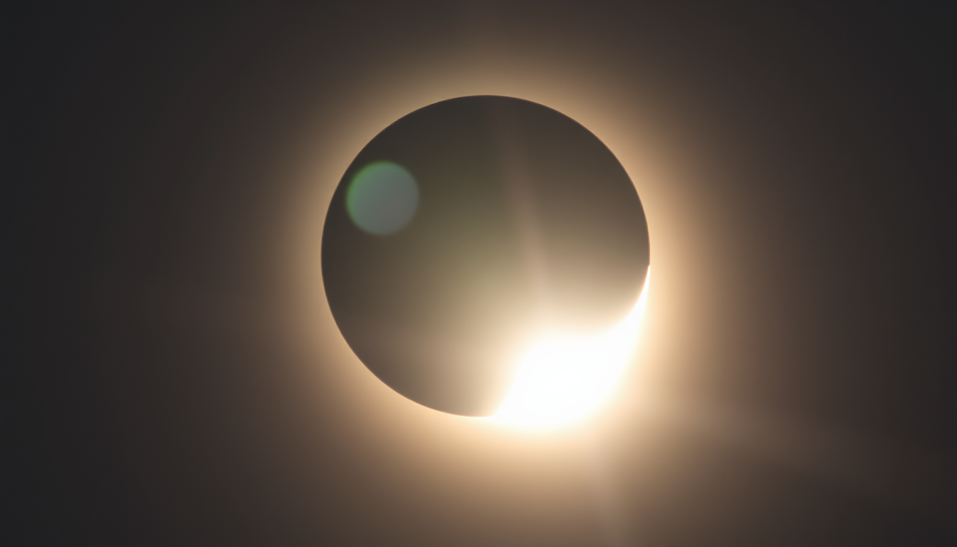 Main art studio: Montre moi une photo de l’éclipse ou on voit la lune qui recouvre le soleil crédible que ce soit moi qui l’ai prise à herbeys avec un iPhone 12 Pro et