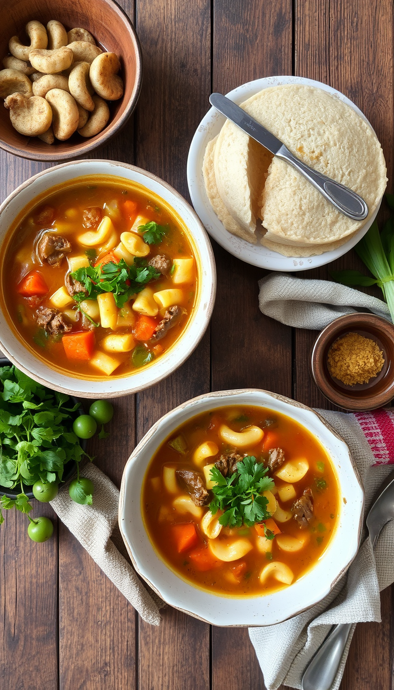 Main art studio: “¿El menestrón es italiano o peruano? Su antepasado es el minestrone, una sopa tradicional italiana. Pero al llegar al Perú, la receta se adaptó a nue