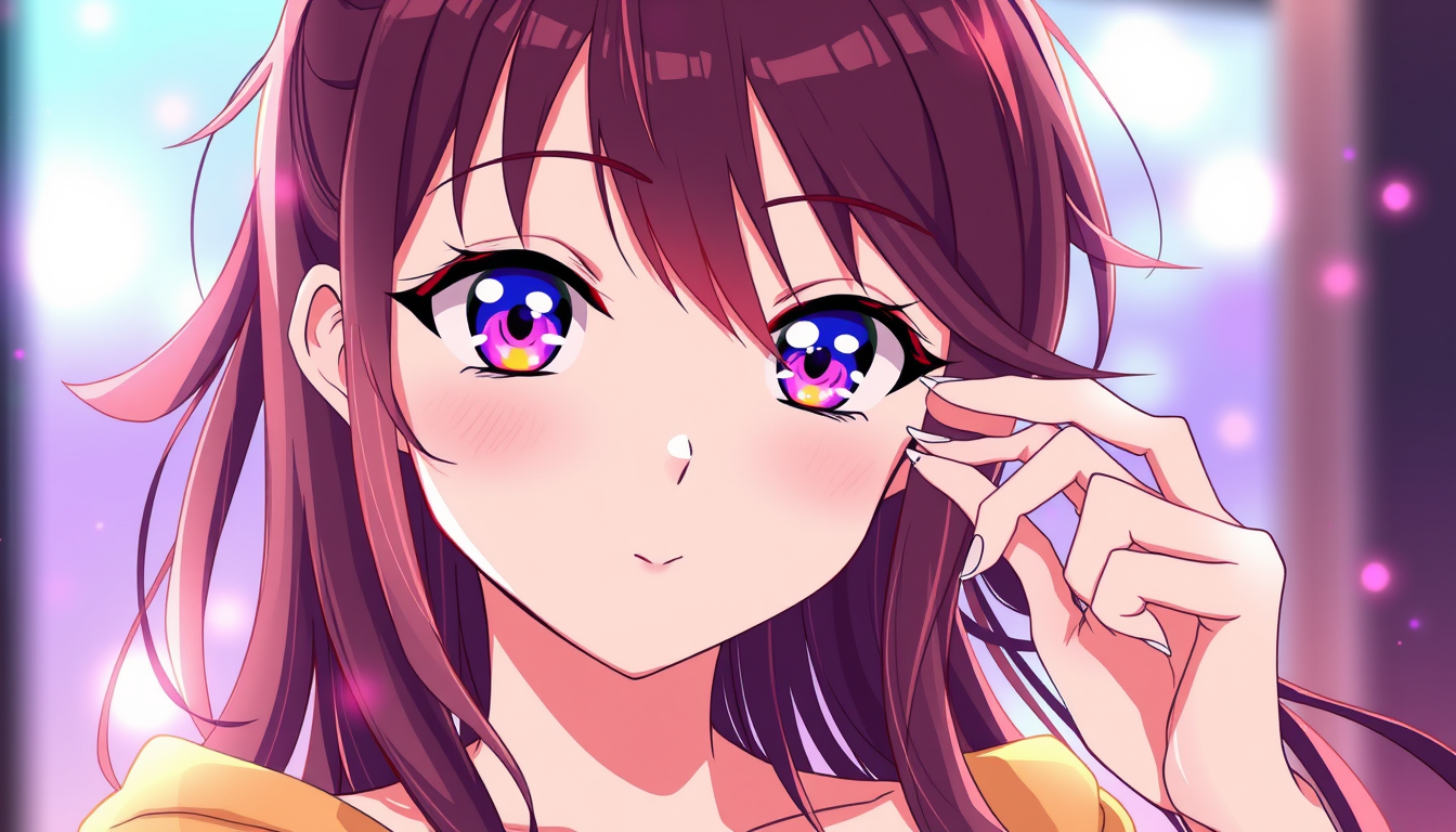 Anime idea: anime style, vibrant colors, expressive eyes, Fait moi une image a connotation d'une femme d'anime , detailed anime illustration