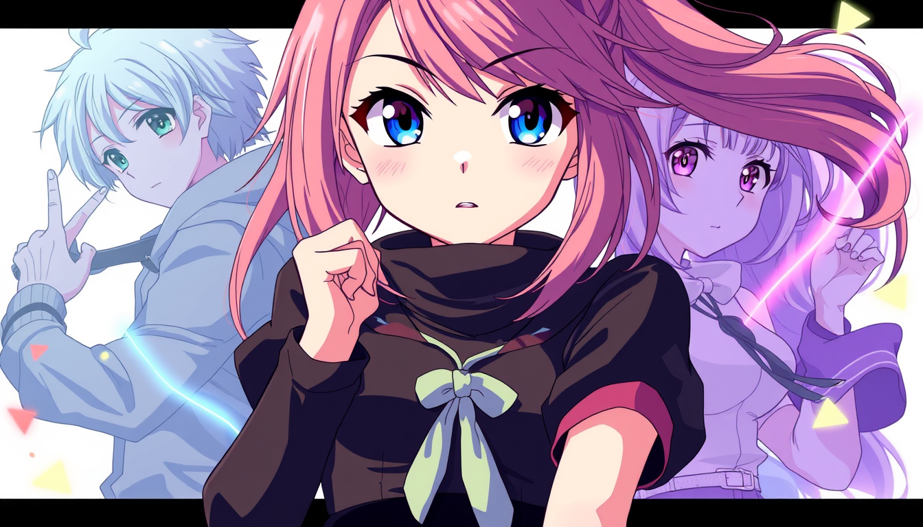 Anime idea: anime style, vibrant colors, expressive eyes, Can u make me anime poses full body!! Pls , detailed anime illustration