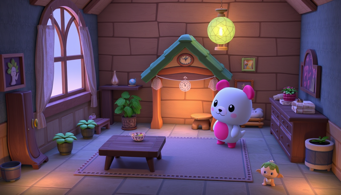 Main art studio: une image pour nul moche de maison Animal Crossing interieure Animal Crossing Animal Crossing et le lit une maison mche avec les affaire pas asortit d