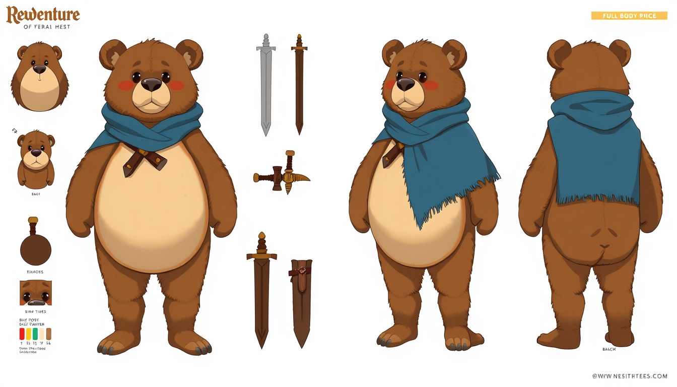 Character Sheet idea created from the prompt: a visual character reference sheet with a dominant full-body view, controlled details, palette swatches, and supporting expressions or acces