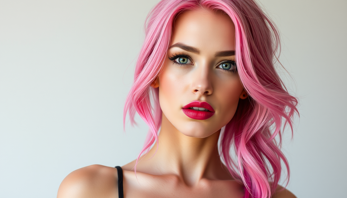 Main art studio: megan fox, but with pink hair