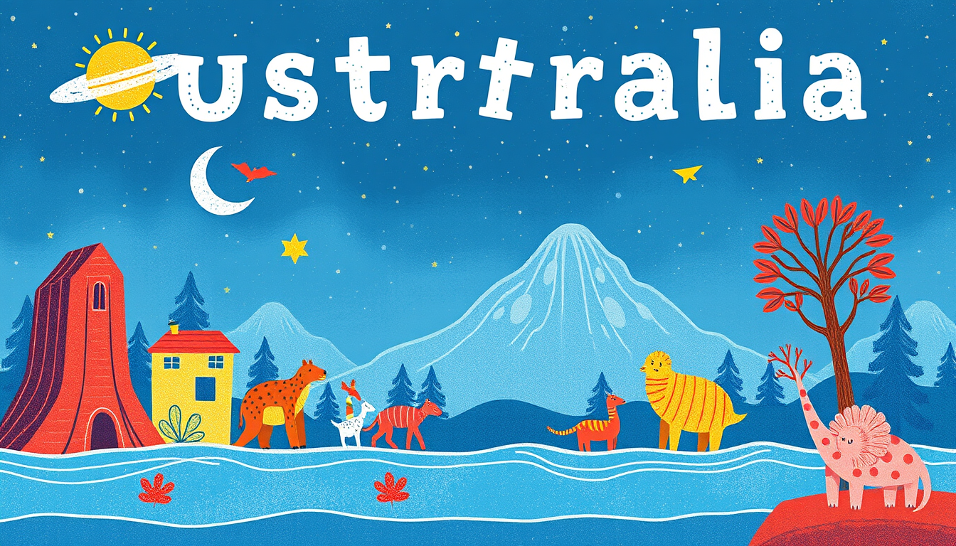 Main art studio: make a poster for kids about australıa