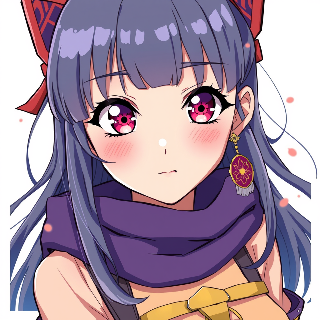 Anime idea: anime style, vibrant colors, expressive eyes, अचानक पेड़ों के बीच से एक विशाल राक्षस उसके सामने आ गया। उसकी लाल आँखें अंधेरे में चमक रही थीं। , detail