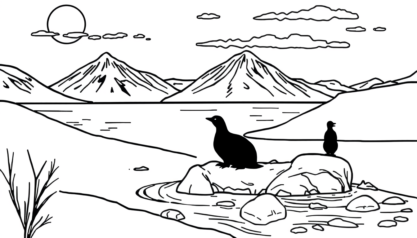 Main art studio: Créer 20 illustrations distinctes pour un livre de coloriage destiné aux enfants de 4 à 7 ans. Thème : Écosse, loch ness. Une scène différente par ima
