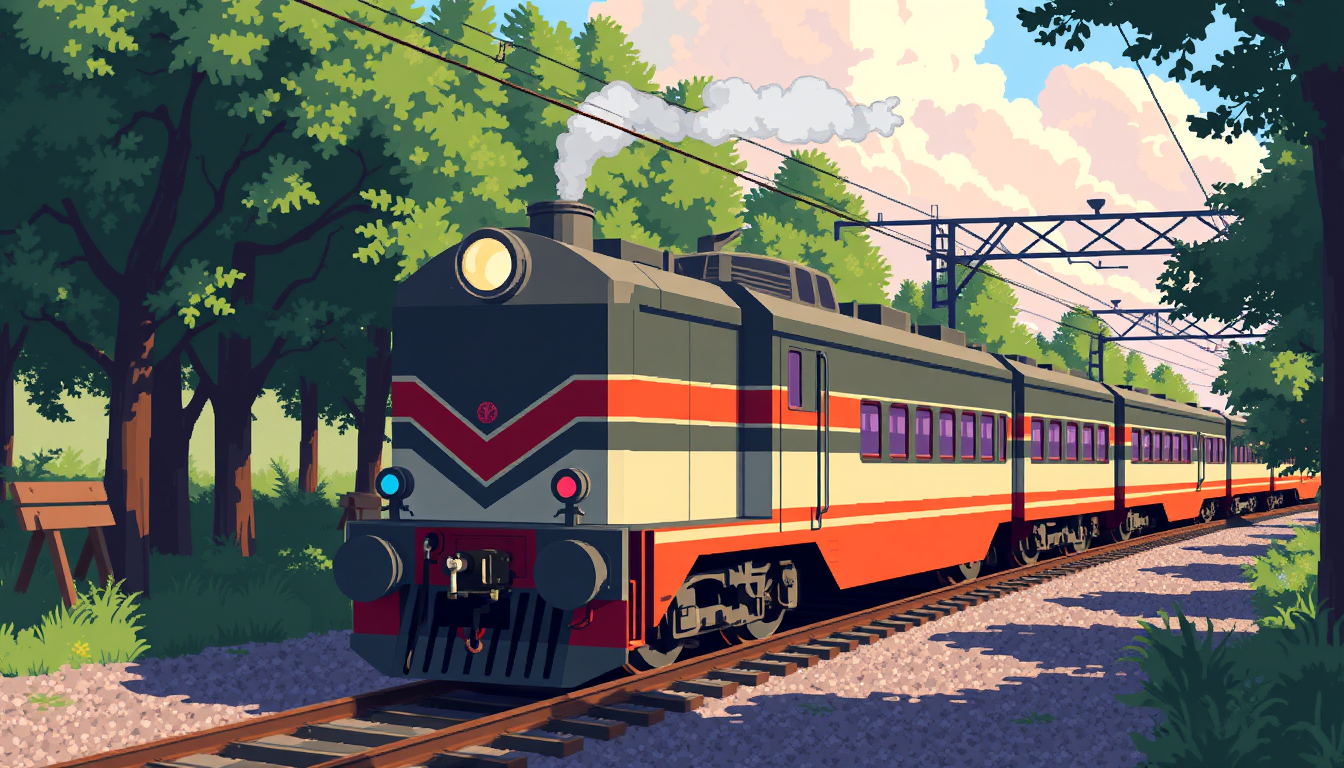 AI Art prompt example created from the prompt: Locomotora de tren pixel art