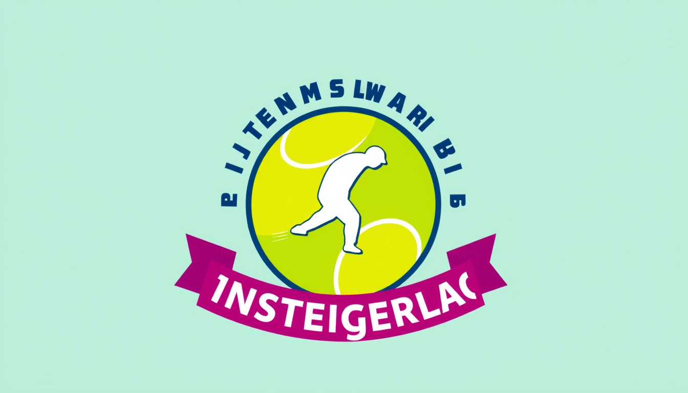 Main art studio: Logo for a group of tennis beginners called "Einsteigerliga"