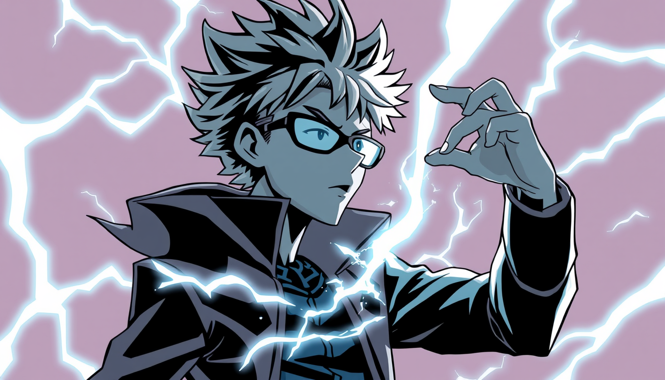 Characters idea: an original character defined by silhouette, role, outfit, palette, and expression, deliberate composition, voglio un personaggio stile my hero academ
