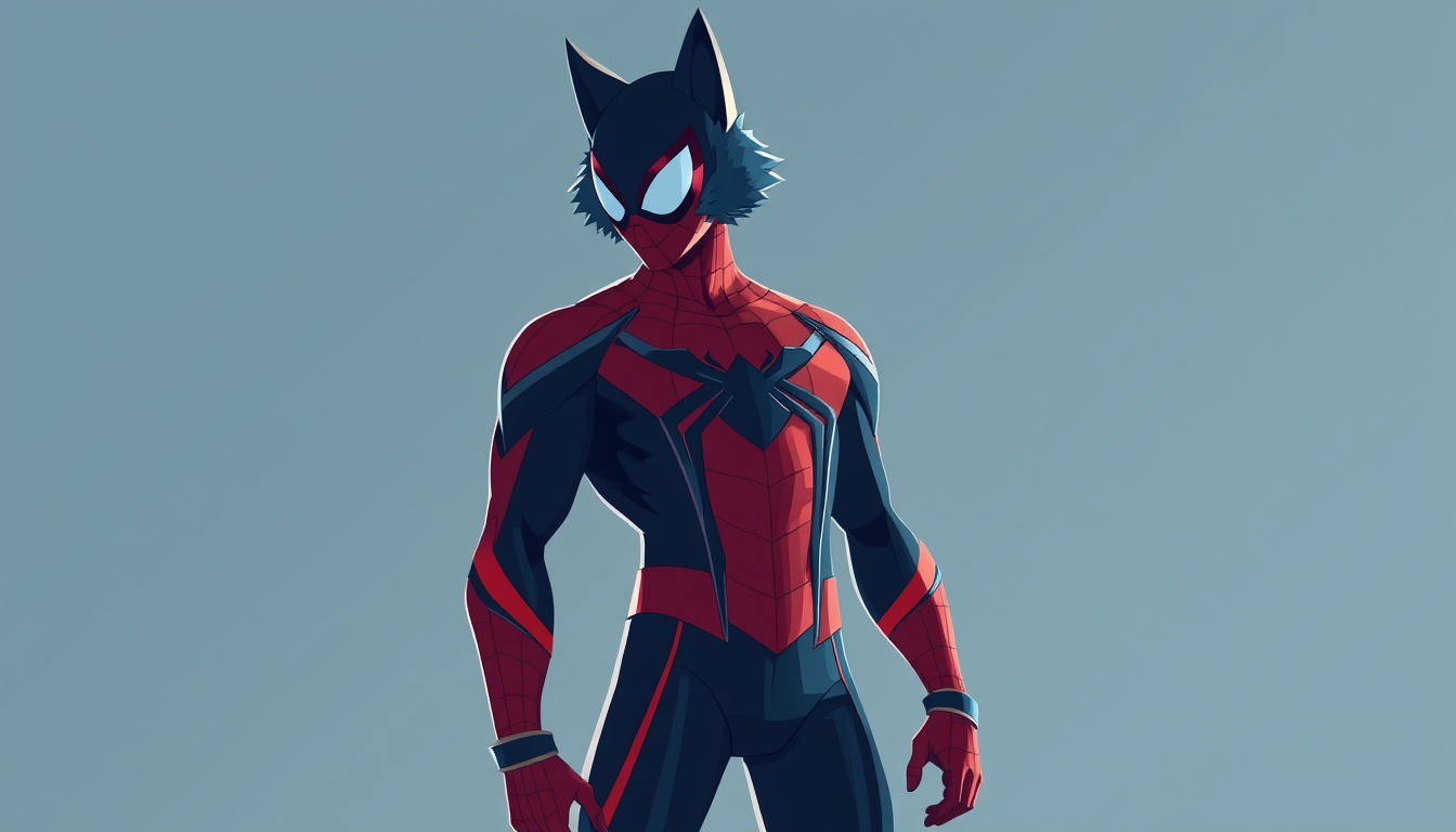 Characters idea: an original character defined by silhouette, role, outfit, palette, and expression, deliberate composition, A NEW SPIDER MAN BOOK BUT EVERYWON IS ANIM