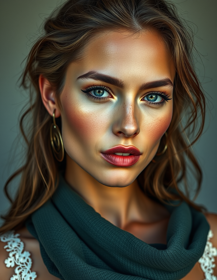 Main art studio: Une femme ultra belle en collant avec des sains ultra géant et beau et un beau visage