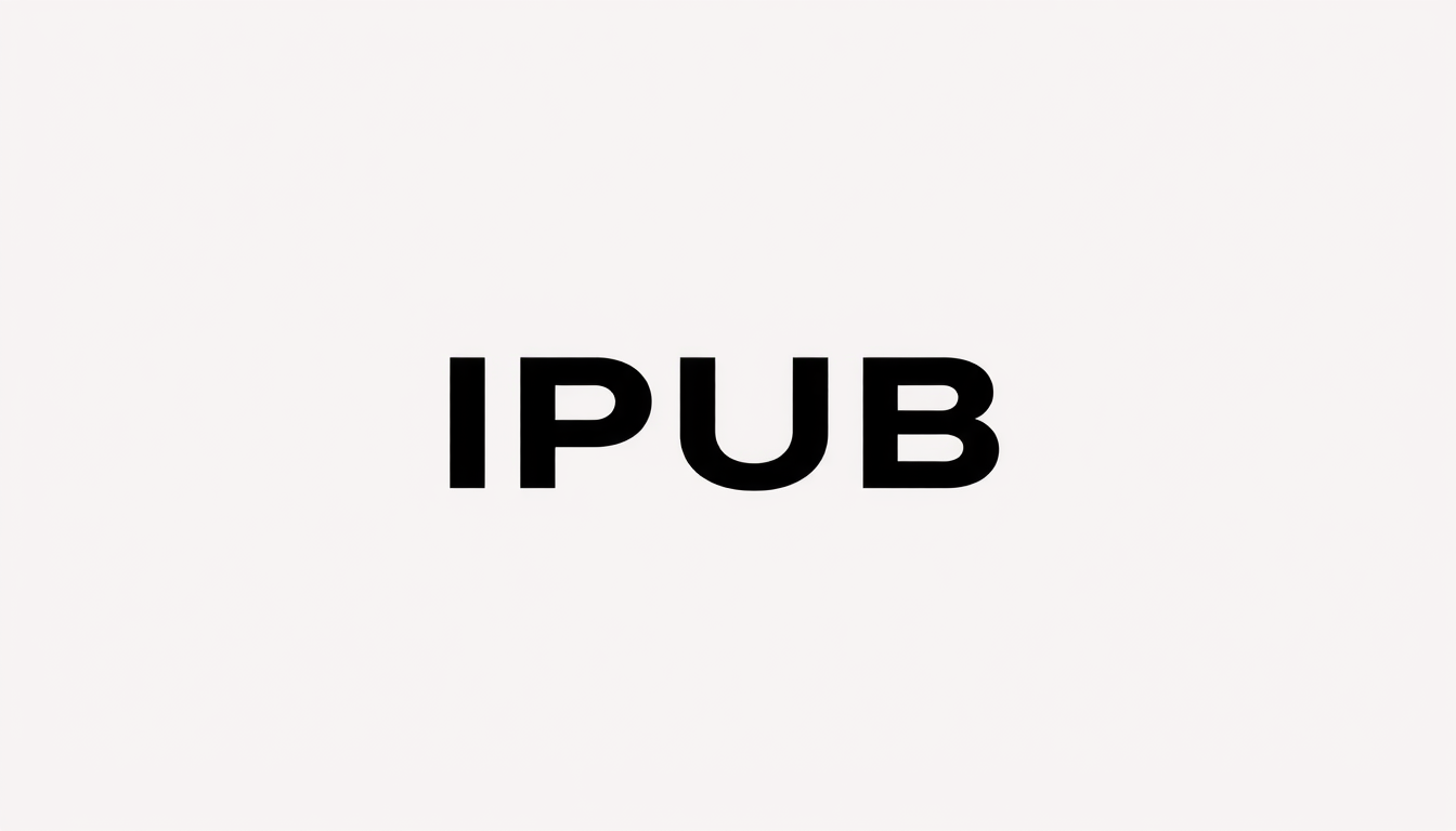 Logo idea: logo design, clean minimal mark, bold simple shapes, balanced composition, IPUB - Branche Schule , versatile brand logo