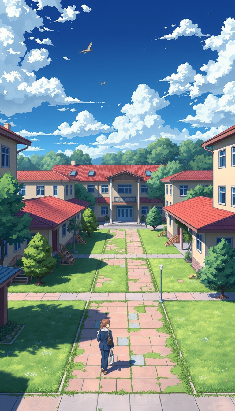 Main art studio: Create a Highschool Campus like A anime school
