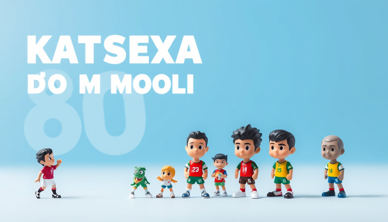 Main art studio: Crie uma folha A4 com 80 figurinhas colecionáveis da KATSEYE com tema de Copa do Mundo, estilo pop, colorido, com as seis integrantes, números de 01 a