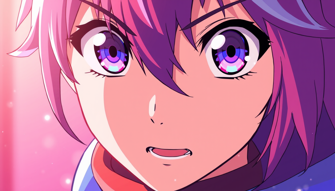 Anime idea: anime style, vibrant colors, expressive eyes, ثلاث بنات وحده طويله والثانيه وسط والثالثه قصيره الطويله تحب العلوم والرياضيات شعرها قصير احمر تلبس نظار